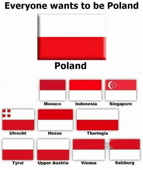 all flags that look like poland